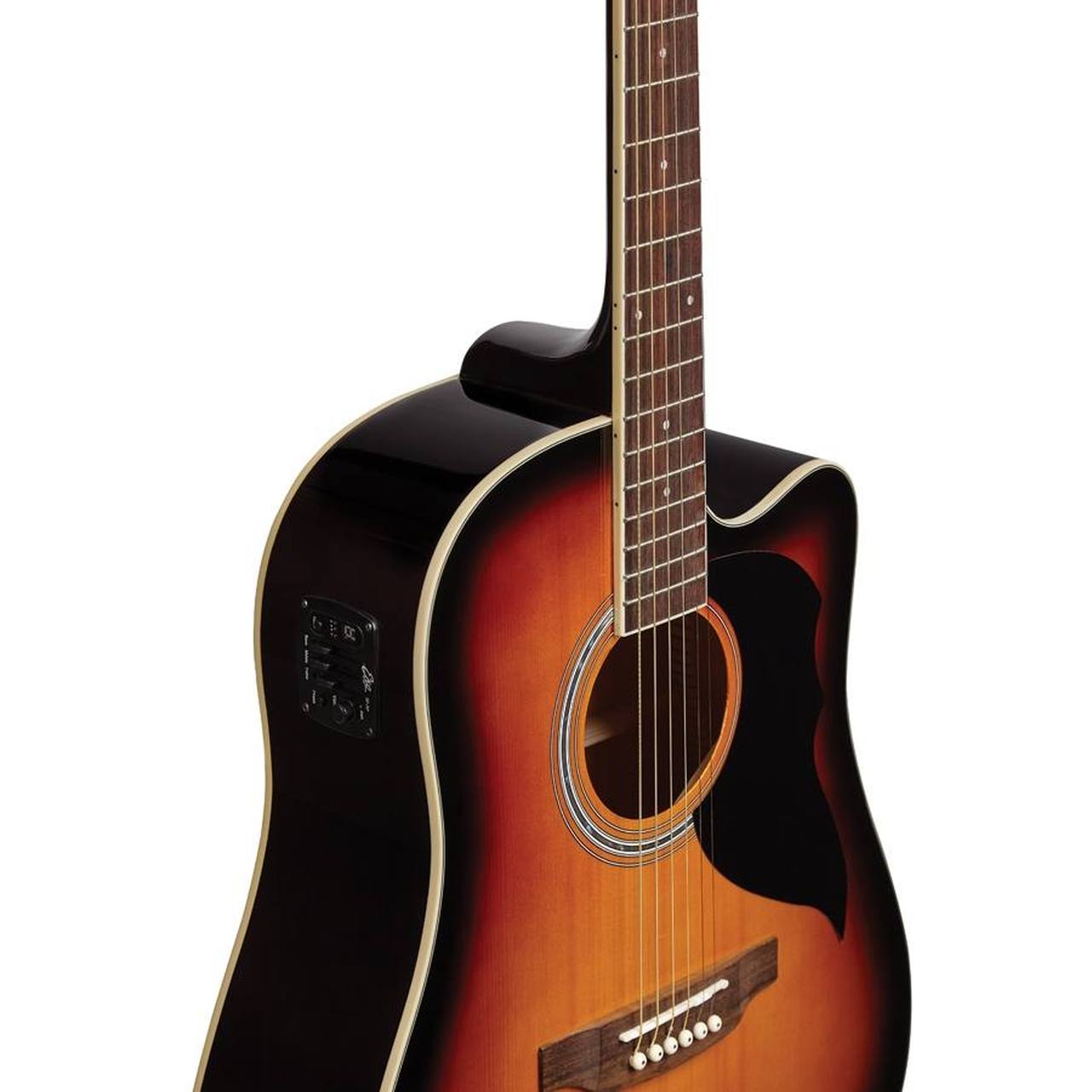 Eko Ranger CW EQ VAN3L Dreadnought Cutaway Acoustic-Electric Guitar – Brown Sunburst gallery 5