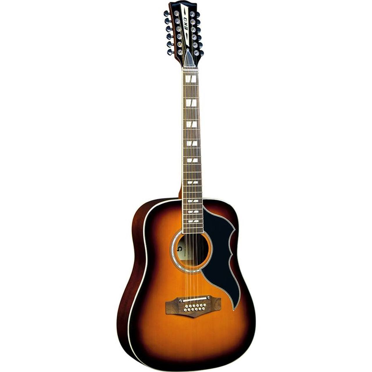 Eko Ranger XII VR EQ 12-String Dreadnought Acoustic-Electric Guitar – Honey Burst