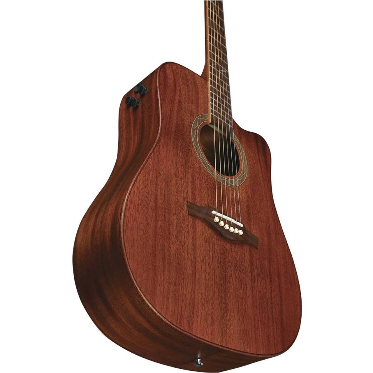 Eko DUO D200CE Dreadnought Cutaway Acoustic-Electric Guitar – Natural gallery 1