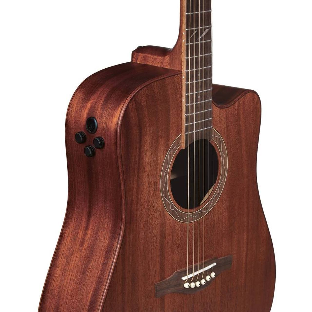 Eko DUO D200CE Dreadnought Cutaway Acoustic-Electric Guitar – Natural gallery 3