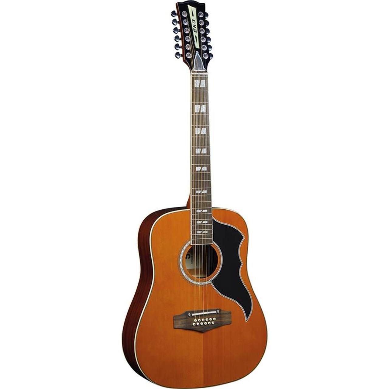 Eko Ranger XII VR EQ 12-String Dreadnought Acoustic-Electric Guitar – Natural Top Stained