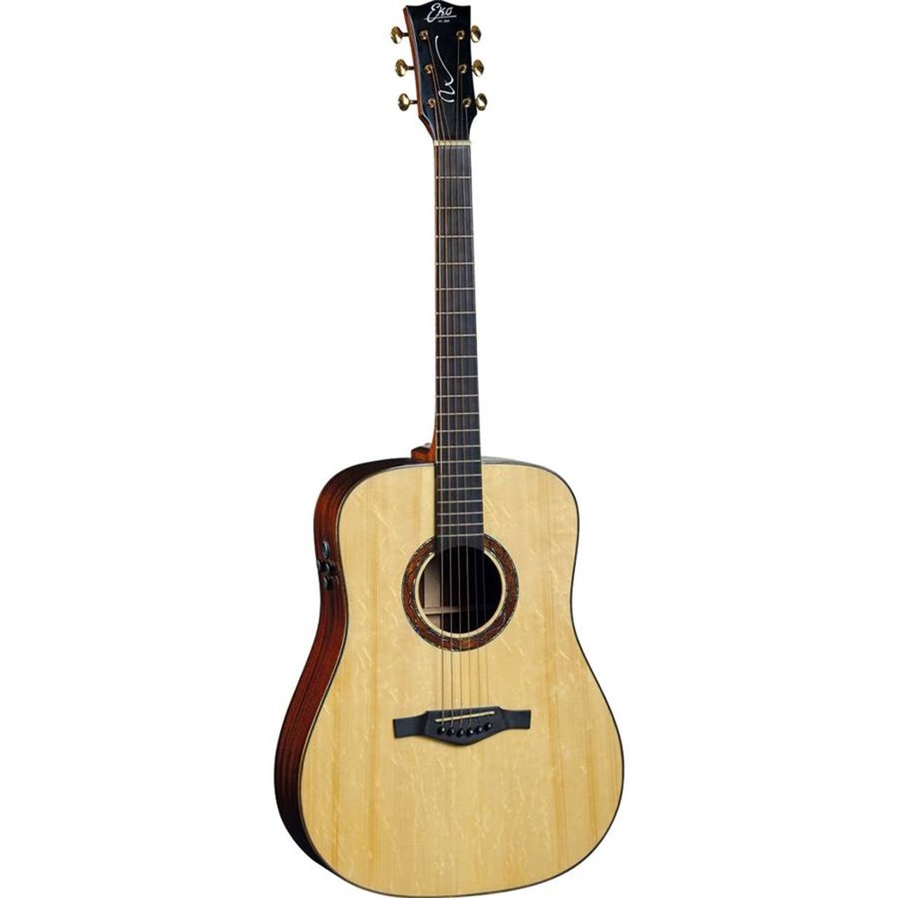 Eko WOW D800e SS All-Solid Dreadnought Acoustic-Electric Guitar – Spruce / Sapele