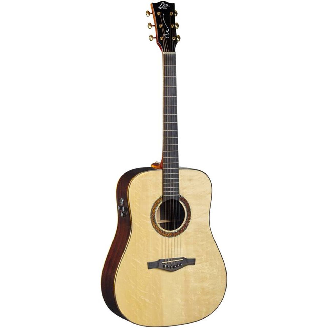 Eko WOW D800e SR All-Solid Dreadnought Acoustic-Electric Guitar – Spruce / Rosewood