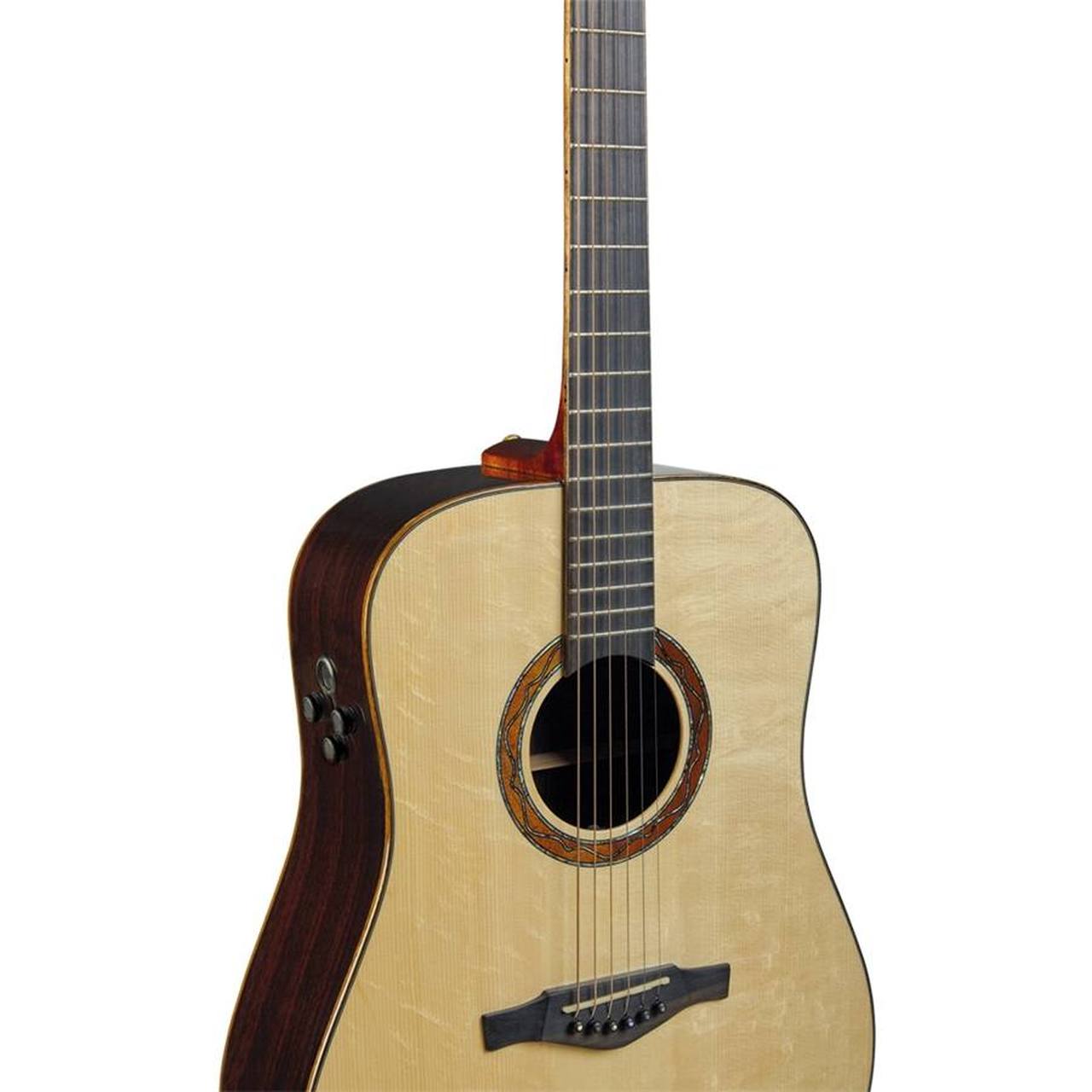 Eko WOW D800e SR All-Solid Dreadnought Acoustic-Electric Guitar – Spruce / Rosewood gallery 5