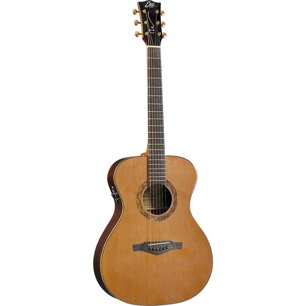 Eko WOW A800e CR LTD All-Solid Auditorium Acoustic-Electric Guitar – Cedar / Rosewood