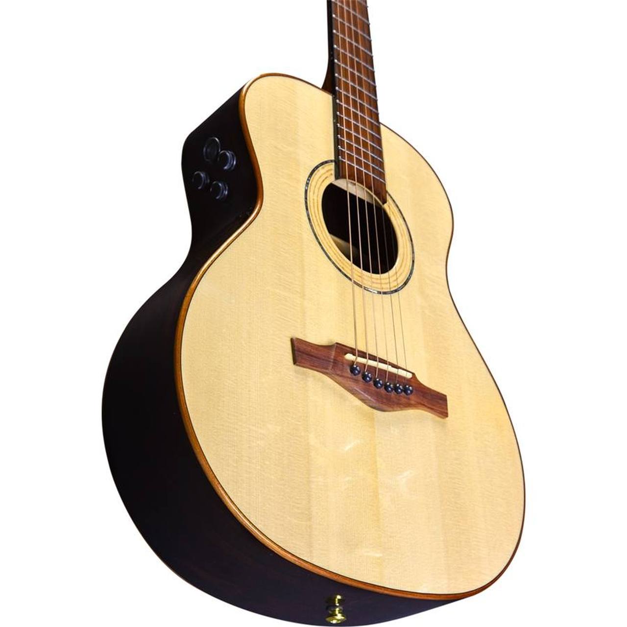 Eko Marco Polo T500e SZ All-Solid Travel Acoustic-Electric Guitar – Spruce / Ziricote gallery 2