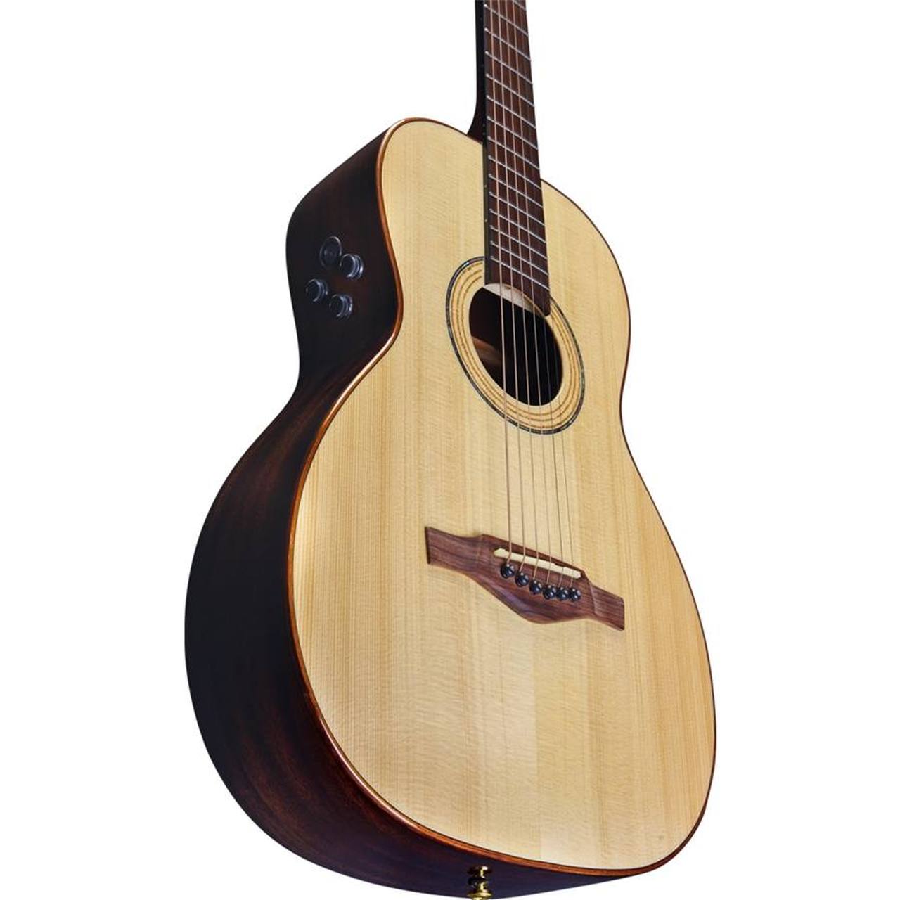 Eko Marco Polo P500e SM All-Solid Travel Acoustic-Electric Guitar – Spruce / Mahogany gallery 3