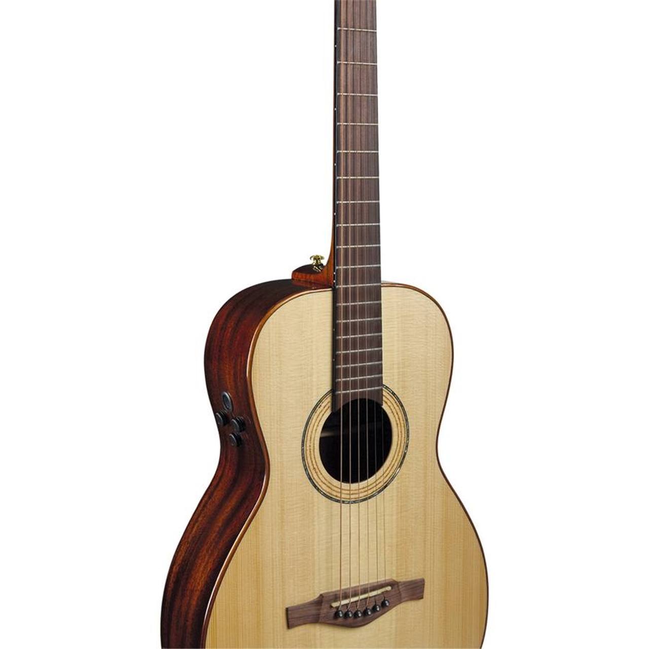 Eko Marco Polo P500e SM All-Solid Travel Acoustic-Electric Guitar – Spruce / Mahogany gallery 5