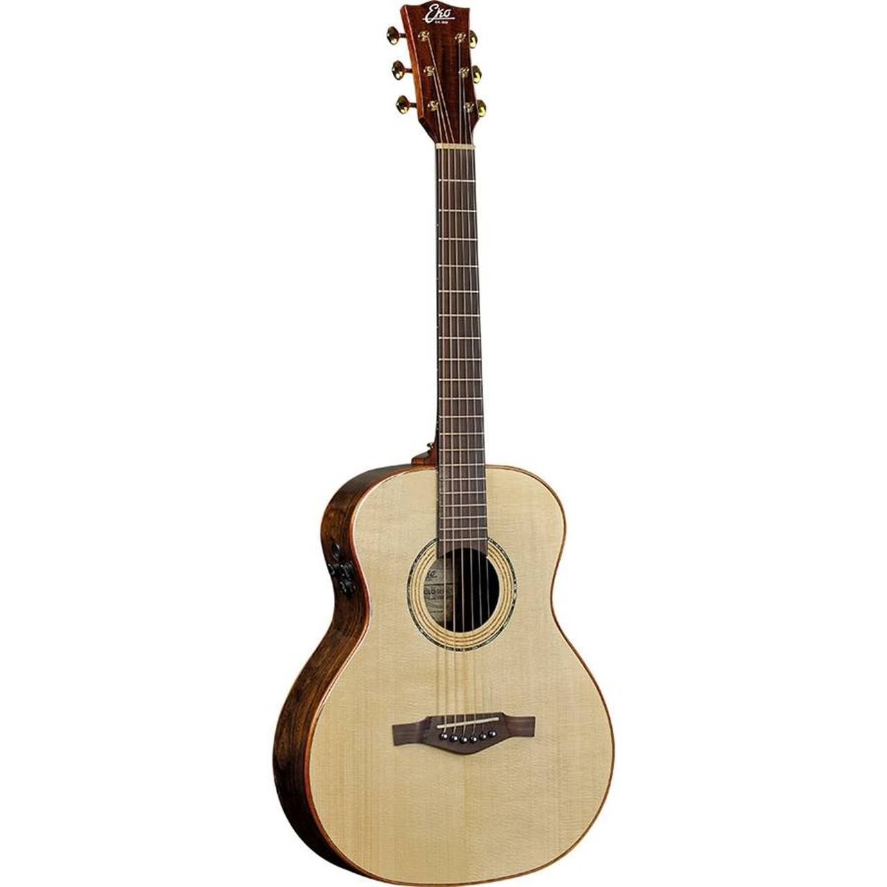 Eko Marco Polo T500e SB LTD All-Solid Travel Acoustic-Electric Guitar – Spruce / Bocote