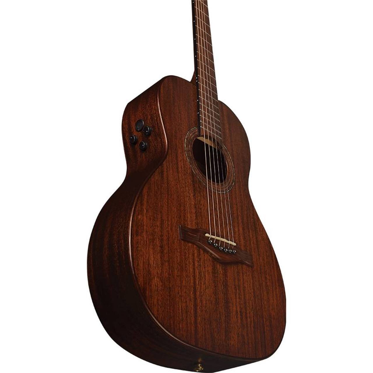 Eko Marco Polo P500E MM All-Solid Parlor Acoustic-Electric Guitar – Mahogany gallery 6