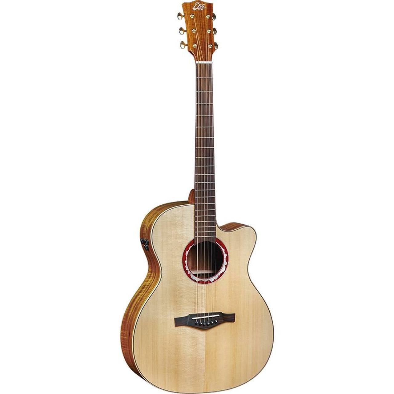 Eko ALPS J450CE Dreadnought Cutaway Acoustic-Electric Guitar – Solid Italian Red Spruce / 3-Layer Koa