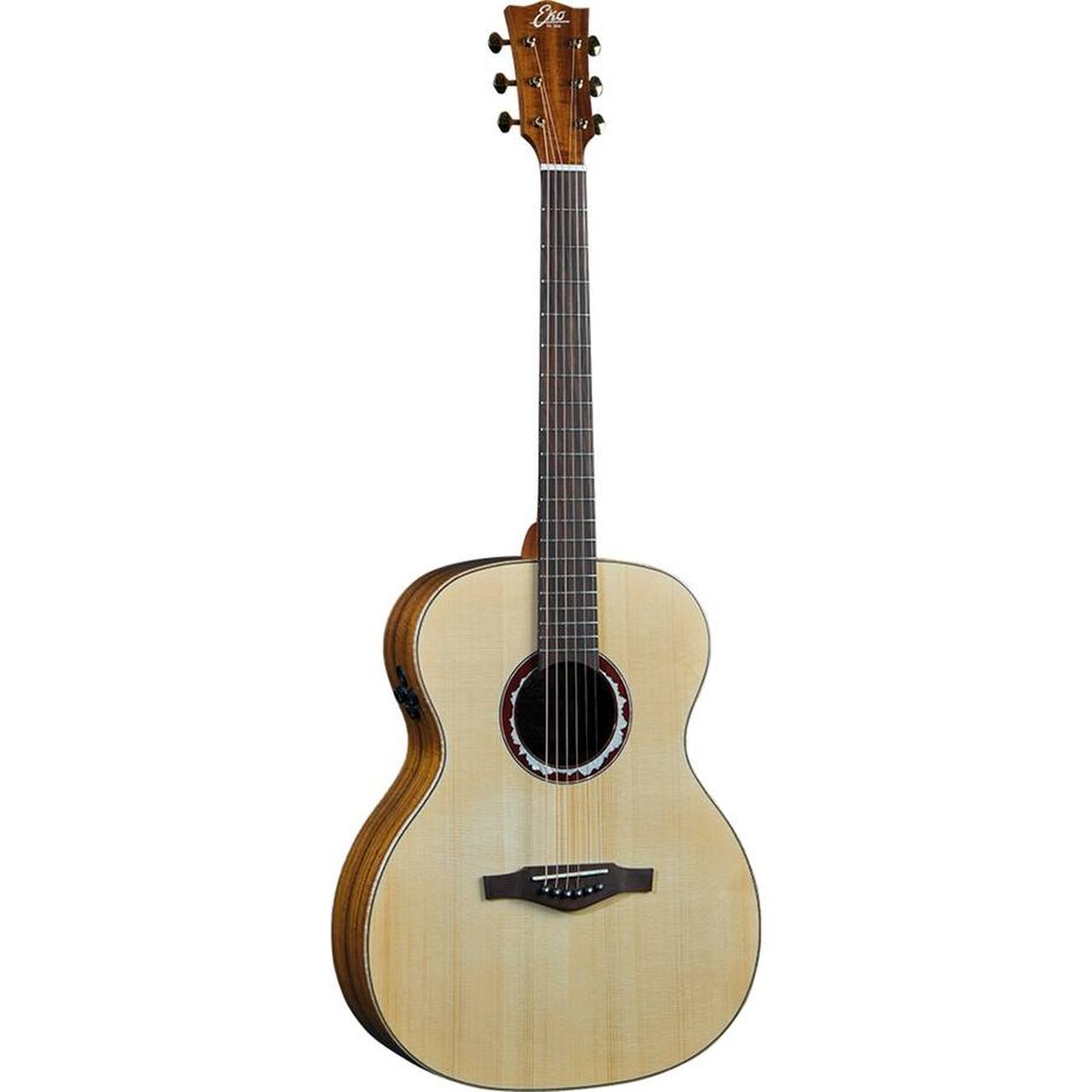 Eko ALPS J450E Grand Auditorium Acoustic-Electric Guitar – Solid Italian Red Spruce / 3-Layer Koa