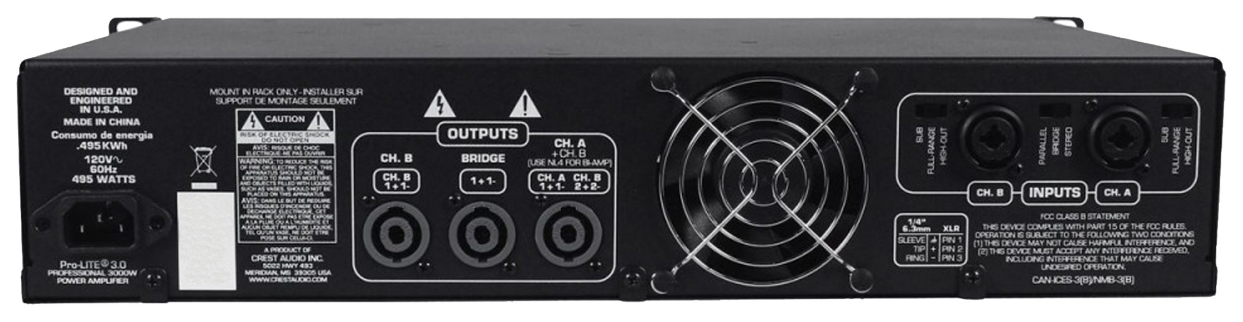 Crest Audio Pro-LITE 3.0 2-Channel Power Amplifier gallery 5