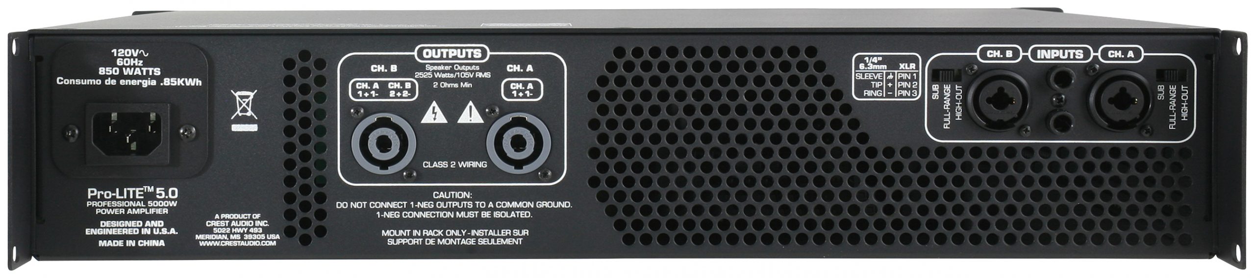 Crest Audio Pro-LITE 5.0 2-Channel Power Amplifier gallery 7