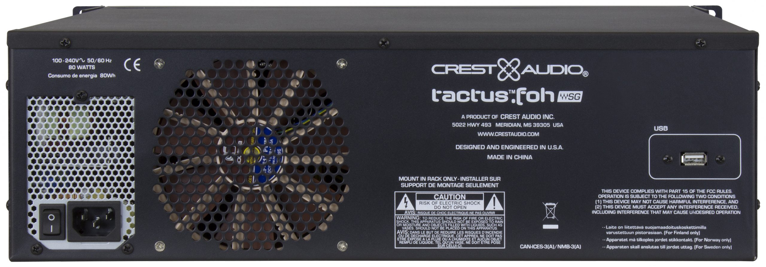 Crest Audio Tactus.FOH Networked Server (no LV-1 software) gallery 5