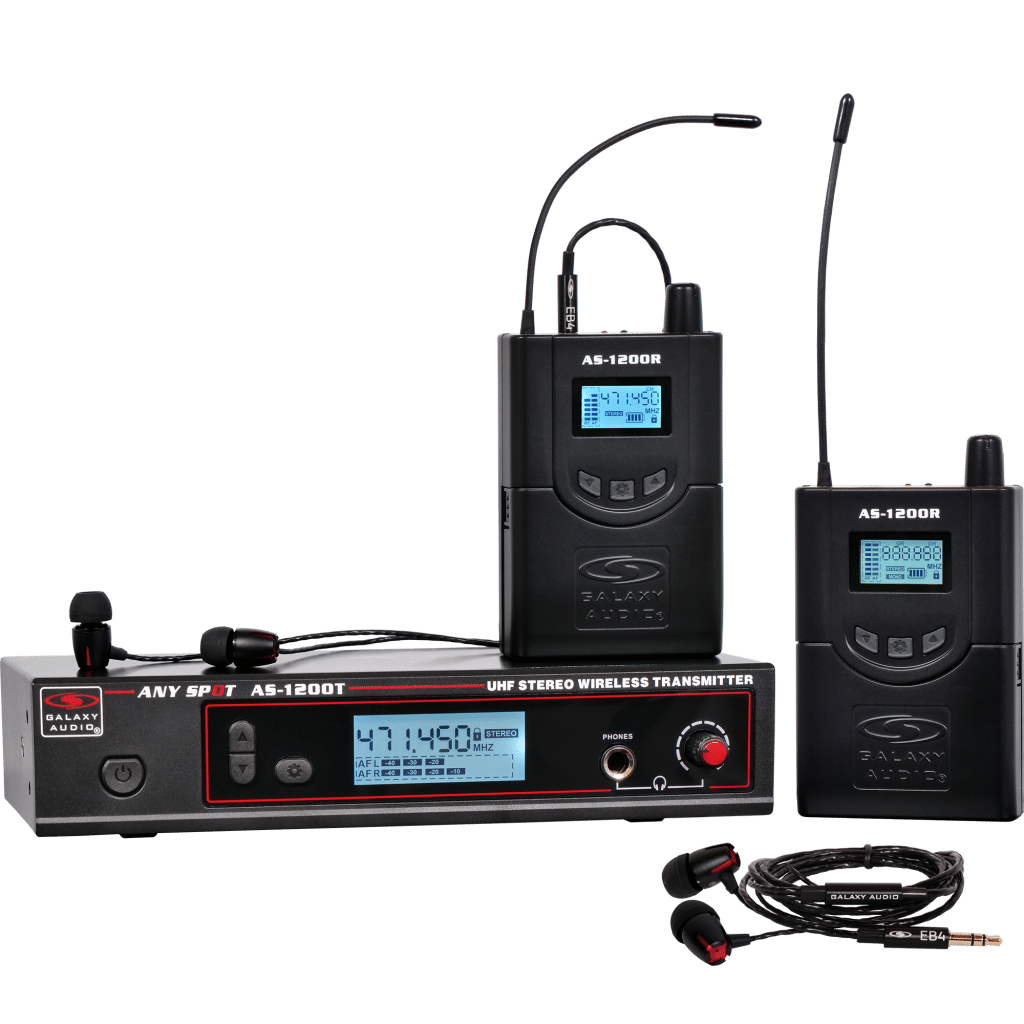 Galaxy Audio AS-1200-2P4 — 210 Channel Stereo Wireless Personal In-Ear Monitor System​