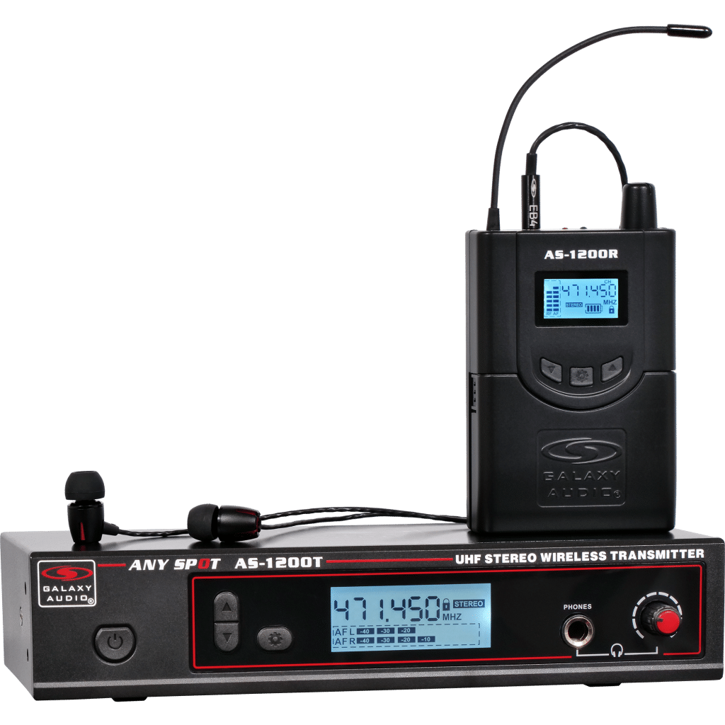 Galaxy Audio AS-1200N — 210 Channel Stereo Wireless Personal In-Ear Monitor System​