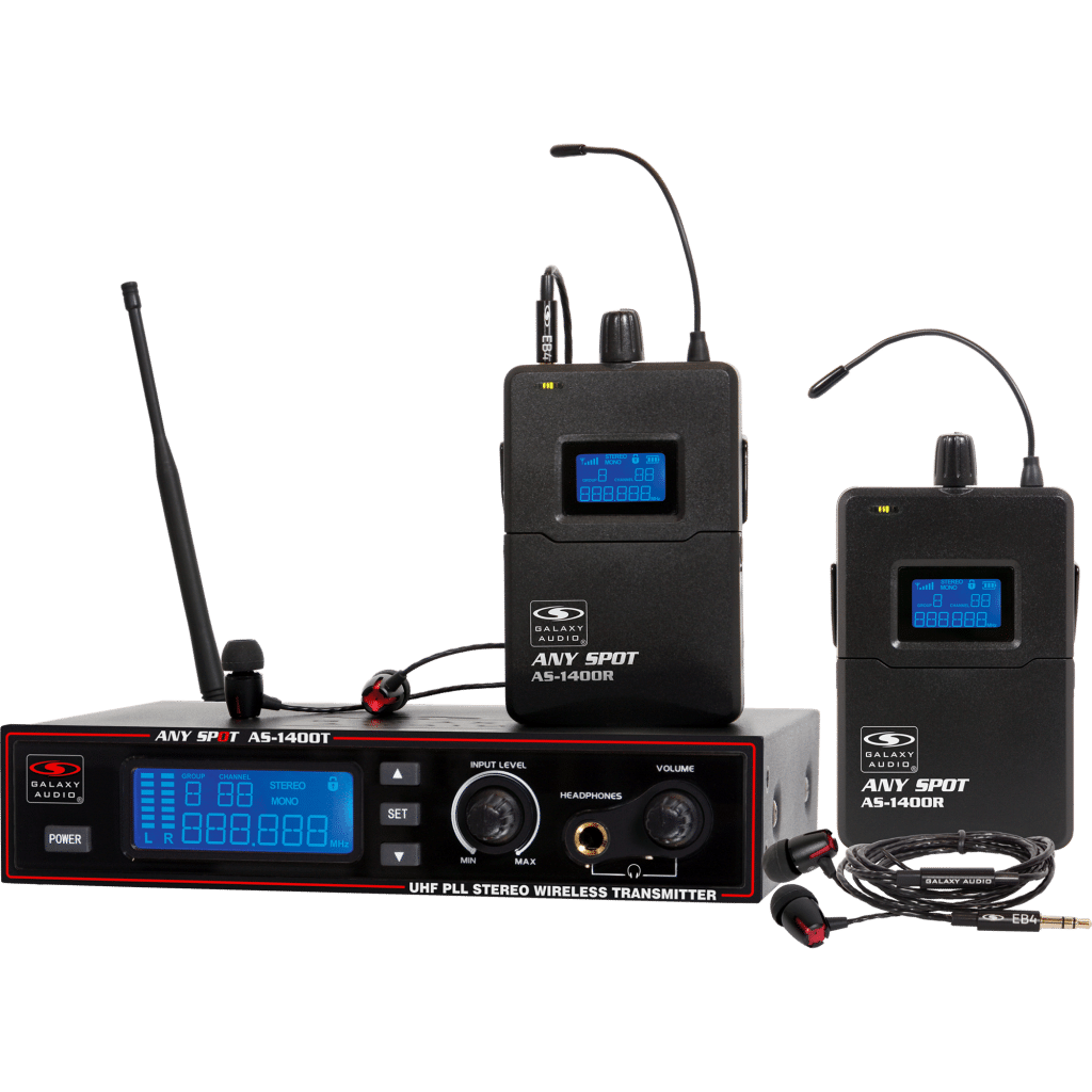 Galaxy Audio AS-1400-2P — 275 Channel Stereo Wireless Personal In-Ear Monitor System