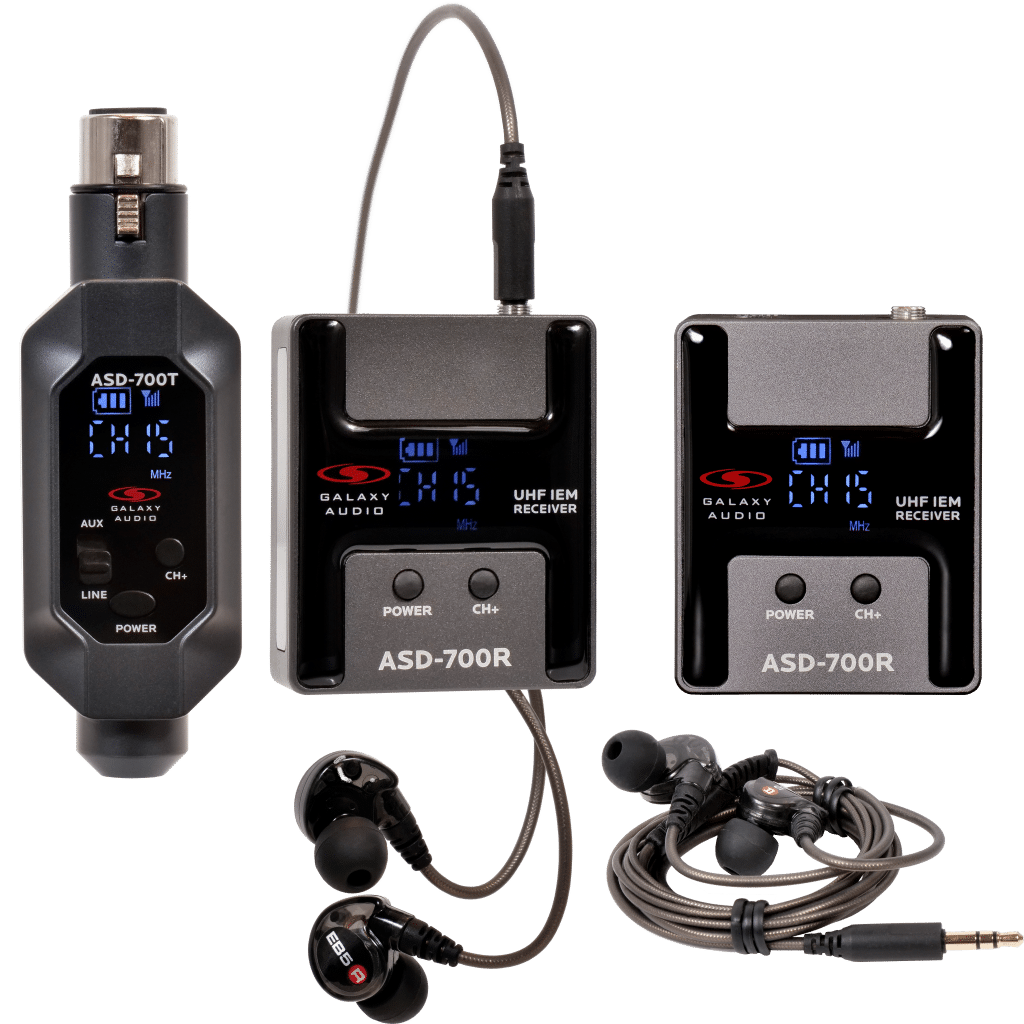 Galaxy Audio ASD-700-2B6 — DIGITAL UHF Plug & Play Wireless In-Ear Monitor System