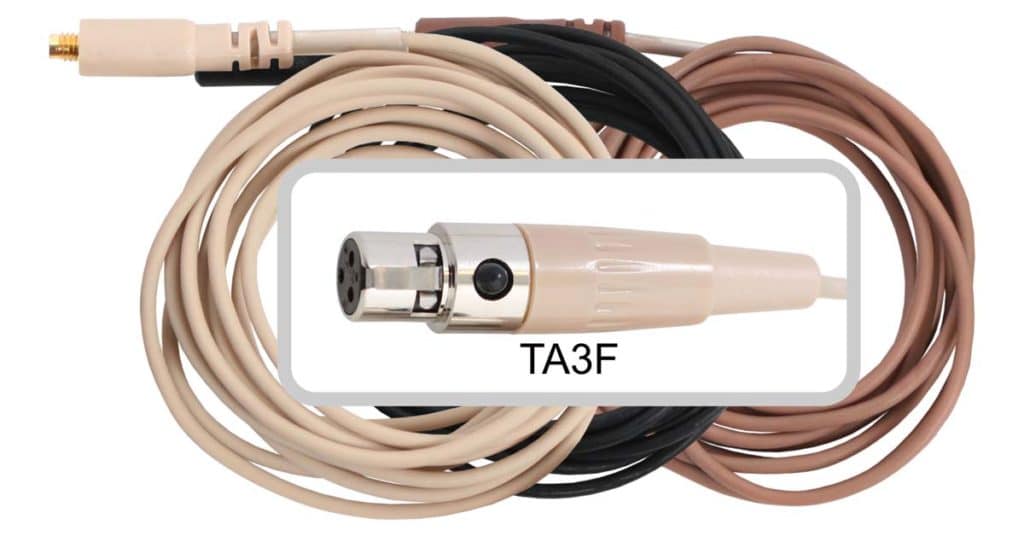 Galaxy Audio CBLAKGBK — Wireless Headset Mic Cable for Galaxy Audio & AKG (TA3F Connector)