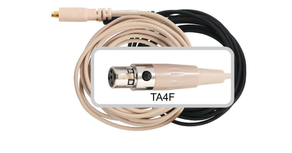 Galaxy Audio CBLEVBG — Wireless Headset Mic Cable for EV® and Telex® systems(TA4F Connector)