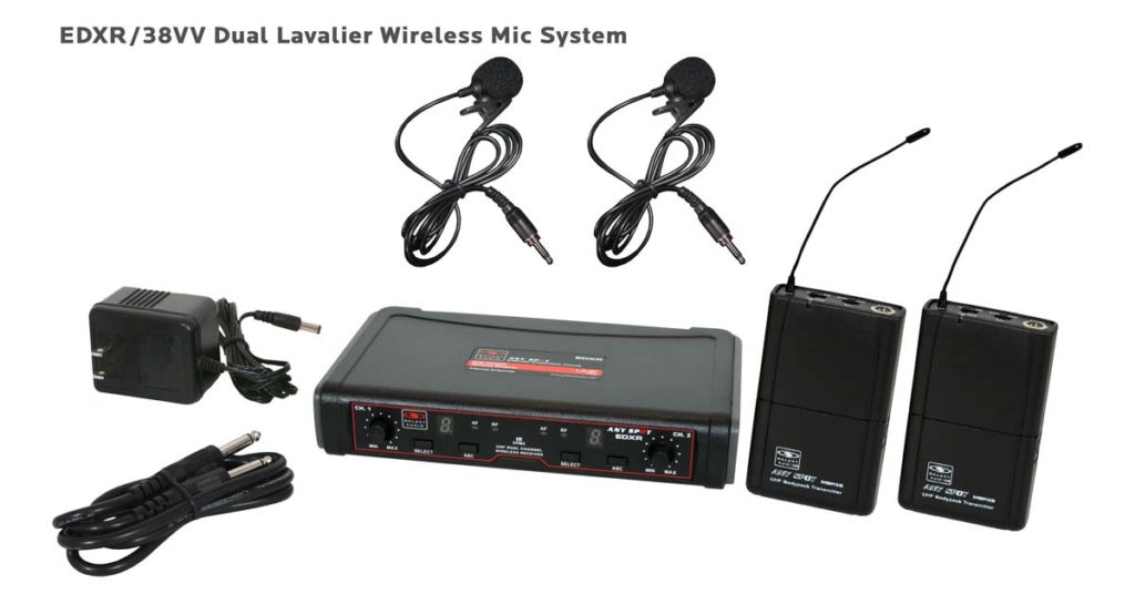 Galaxy Audio EDXR/38VVN — Professional Dual Channel Wireless Mic System (UHF)- DISCONTINUED