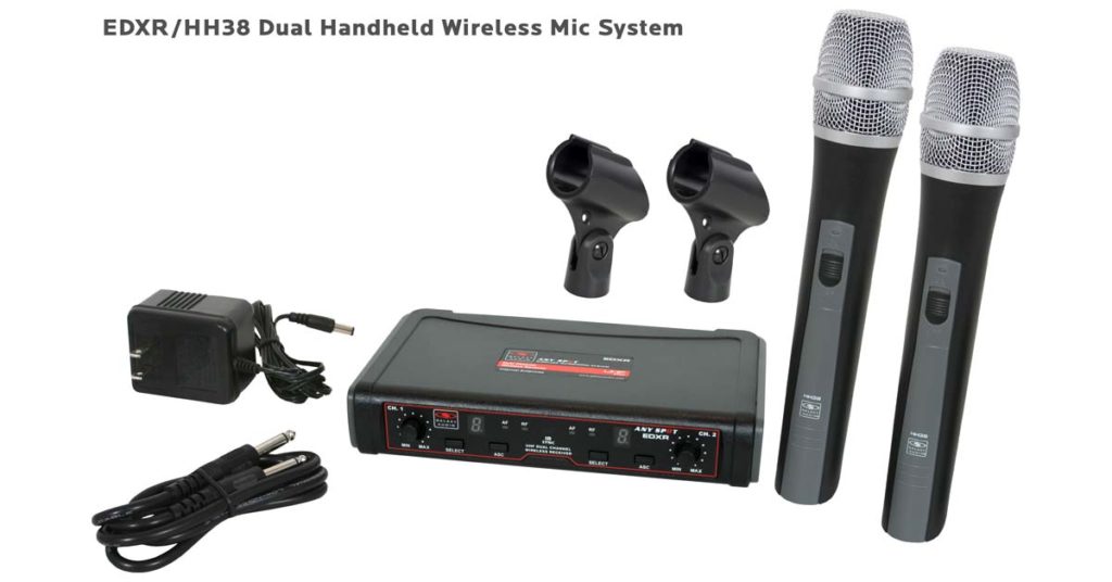 Galaxy Audio EDXR/HH38N — Professional Dual Channel Wireless Mic System (UHF)- DISCONTINUED