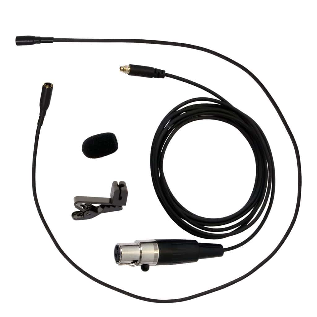 Galaxy Audio HLM8-OBK-4ATCH — Nearly Invisible 3.5mm Omni Mic Element Hairline Microphone