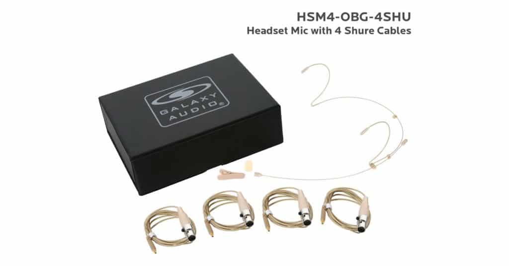Galaxy Audio HSM4-OBG-4SHU — Economical Dual Ear Headset Mic