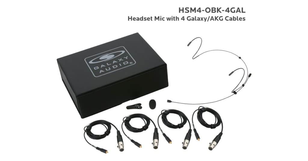 Galaxy Audio HSM4-OBK-4GAL — Economical Dual Ear Headset Mic