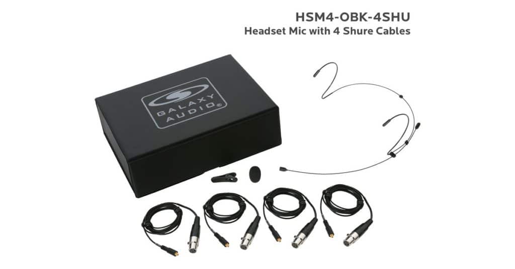 Galaxy Audio HSM4-OBK-4SHU — Economical Dual Ear Headset Mic