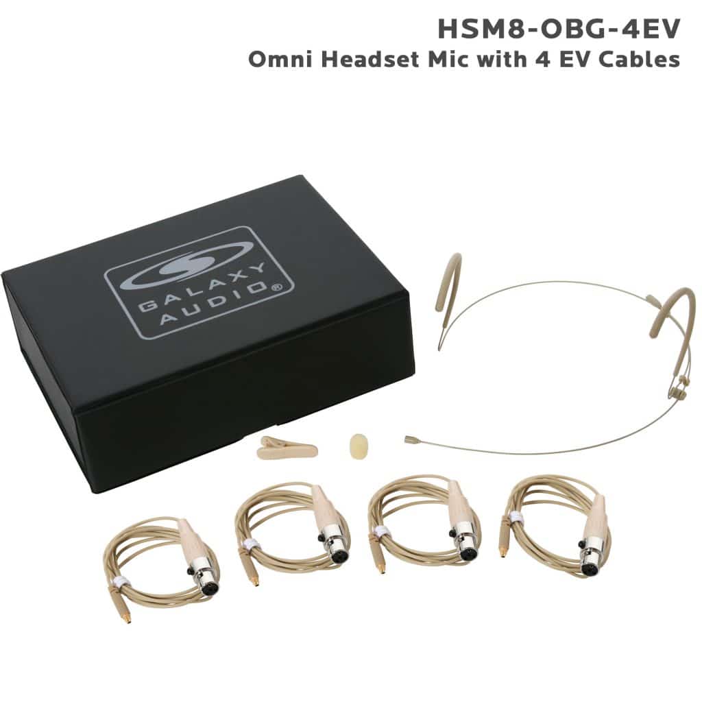 Galaxy Audio HSM8-OBG-4EV — Inconspicuous Dual Ear Headset Mic