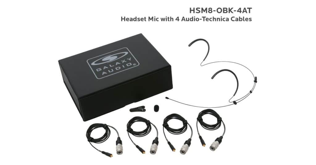 Galaxy Audio HSM8-OBK-4AT — Inconspicuous Dual Ear Headset Mic