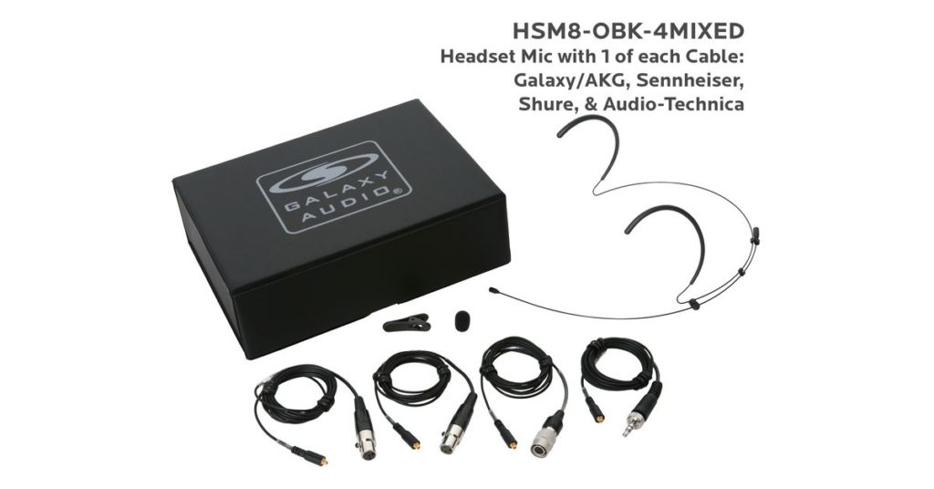 Galaxy Audio HSM8-OBK-4MIXED — Inconspicuous Dual Ear Headset Mic