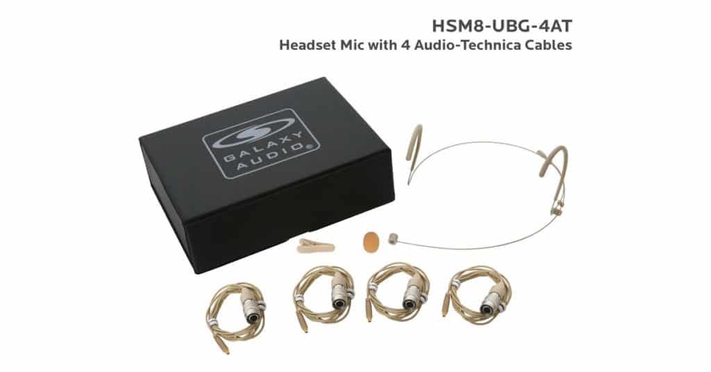 Galaxy Audio HSM8-UBG-4AT — Inconspicuous Dual Ear Headset Mic