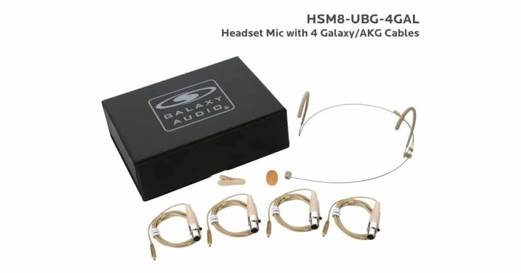 Galaxy Audio HSM8-UBG-4GAL — Inconspicuous Dual Ear Headset Mic