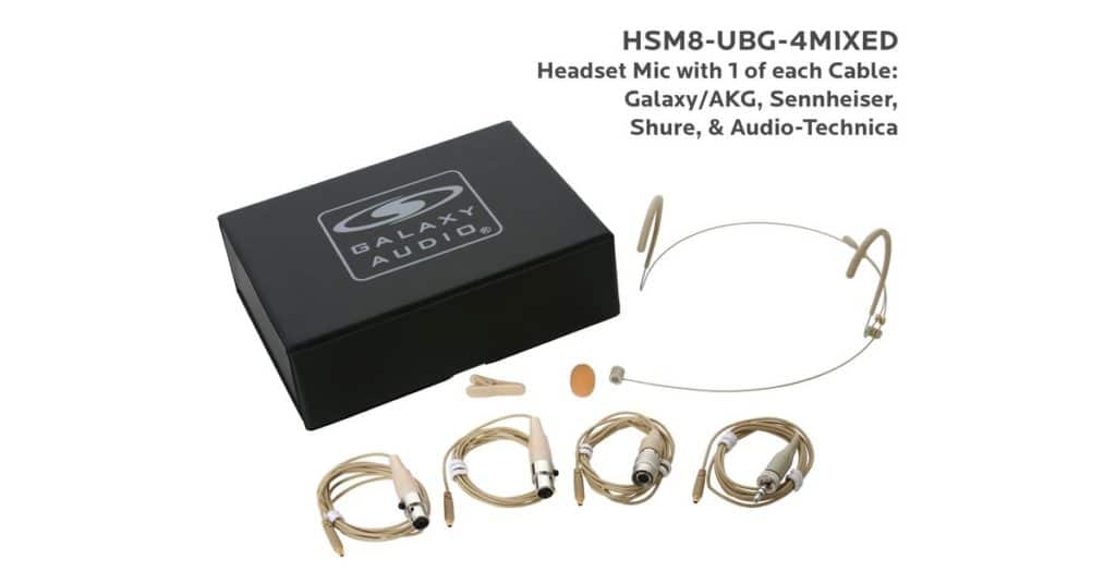 Galaxy Audio HSM8-UBG-4MIXED — Inconspicuous Dual Ear Headset Mic