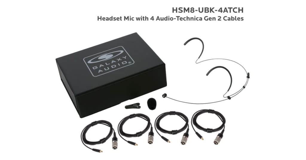 Galaxy Audio HSM8-UBK-4ATCH — Inconspicuous Dual Ear Headset Mic