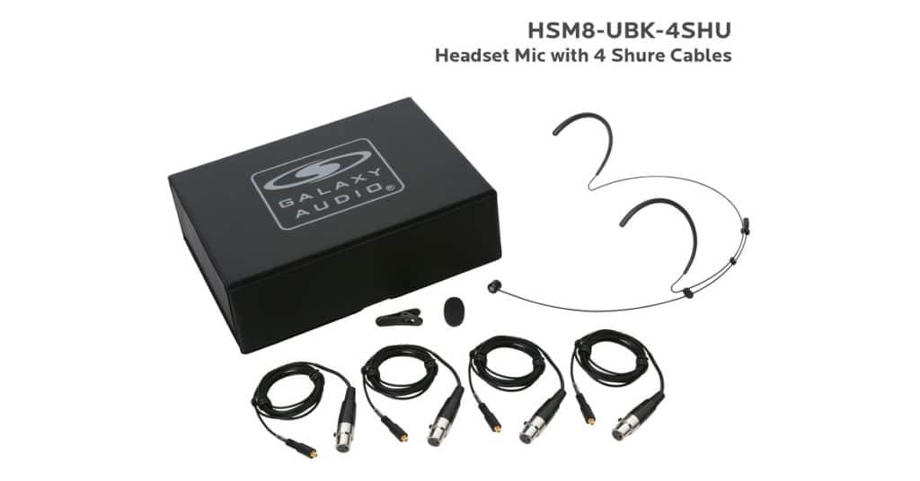 Galaxy Audio HSM8-UBK-4SHU — Inconspicuous Dual Ear Headset Mic