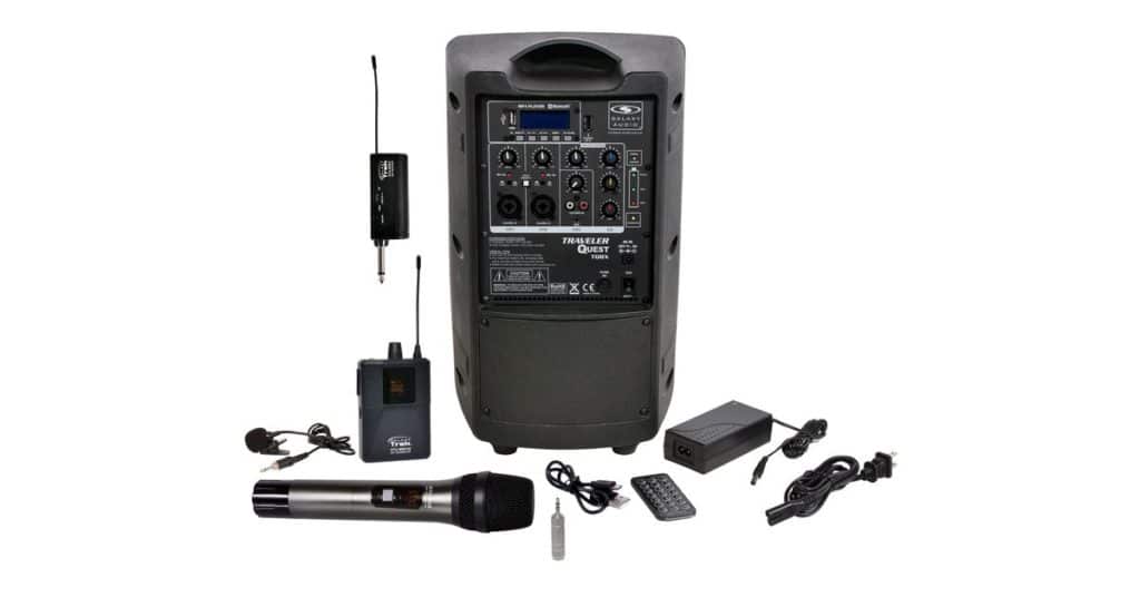 Galaxy Audio TQ8X-GTU-VHP5AB — Traveler Quest 8X Economical Portable Rechargeable PA Speaker System