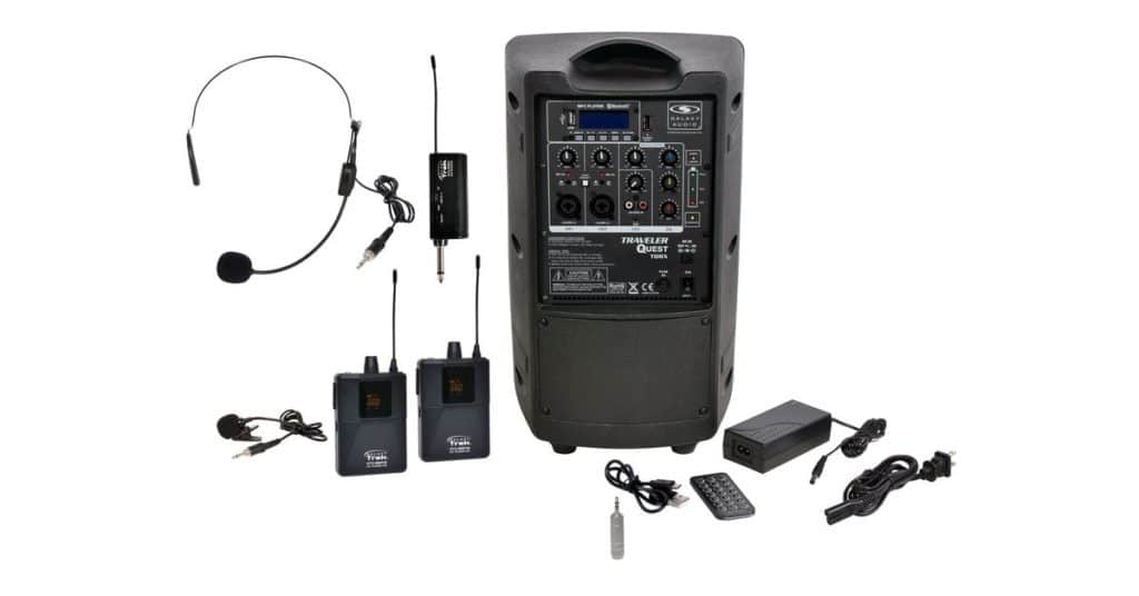 Galaxy Audio TQ8X-GTU-VSP5AB — Traveler Quest 8X Economical Portable Rechargeable PA Speaker System