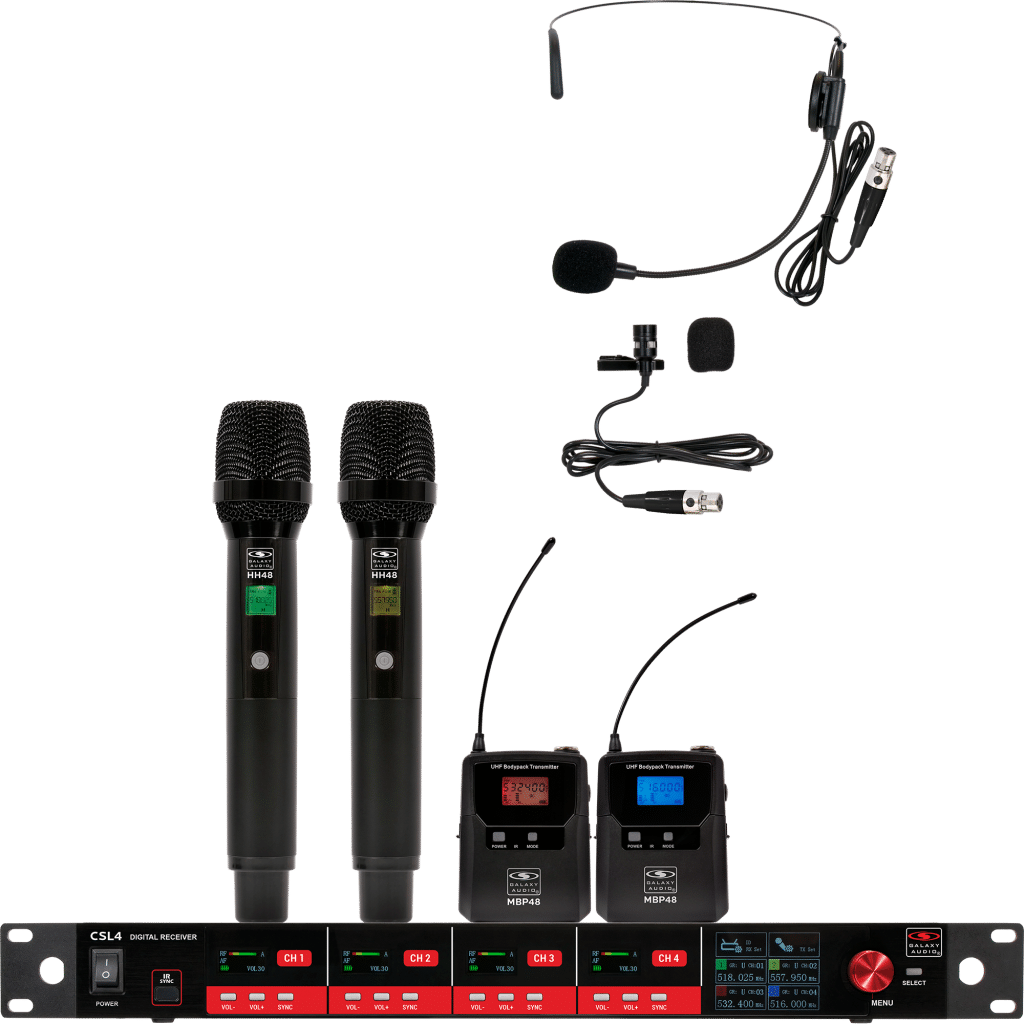 Galaxy Audio CSL4RM — Quad-Channel Digital UHF Wireless Microphone System | CSL4